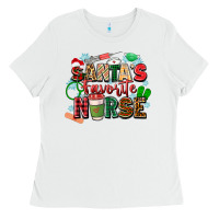 White santa's favorite nurse Ladies Tee - Zillion Design Studio