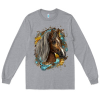 Heather Grey western tennessee horse Long Sleeve Tee - LillyAllenDesigns