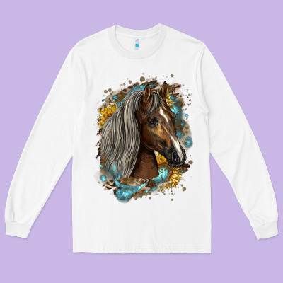 Western Tennessee Horse Long Sleeve Tee Designed By Lillyallendesigns