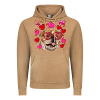 Vintage Camel valentine's day  brown english bulldog Vintage Hoodie - RanaPortraitStore