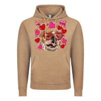 Vintage Coffee valentine's day  brown english bulldog Vintage Hoodie - RanaPortraitStore