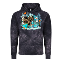 Cloud Black winter hearts with snowmans Vintage Hoodie - AdoDesignShop