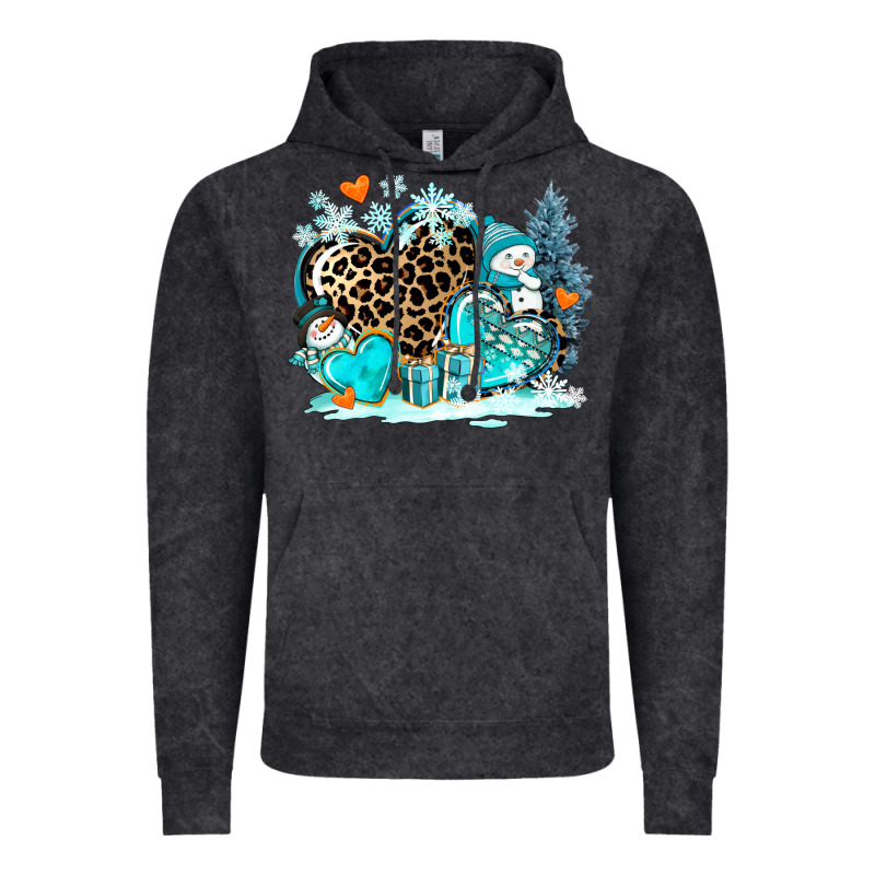 Winter Hearts With Snowmans Vintage Hoodie by AdoDesignShop | Teevron