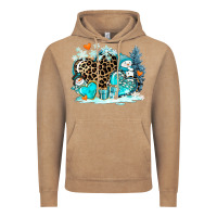 Vintage Coffee winter hearts with snowmans Vintage Hoodie - AdoDesignShop