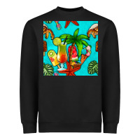 Black summer drinks and ice cream Heavyweight Sweatshirt - BundleAndBundleShop