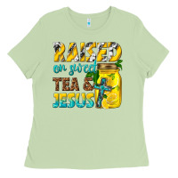 Matcha raised on sweet tea and jesus Ladies Tee - texasbilliewilder