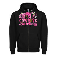 Black kisses cowboys martinis Zipper Hoodie - NancyCooperArtShop