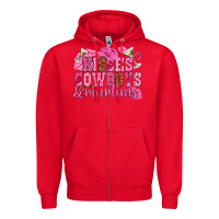 Red kisses cowboys martinis Zipper Hoodie - NancyCooperArtShop