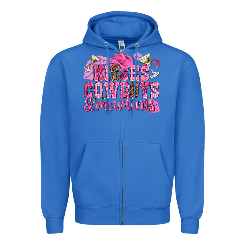 Kisses Cowboys Martinis Zipper Hoodie by NancyCooperArtShop | Teevron