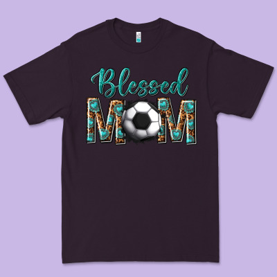 Western Blessed Mom With Soccer Premium Tee Designed By Texasbilliewilder
