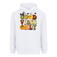 White halloween good vibes only Heavyweight Hoodie - BarkalooDesign