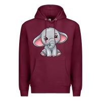 Burgundy elephant Premium Hoodie - texasbilliewilder