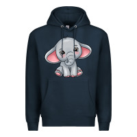 Navy elephant Premium Hoodie - texasbilliewilder