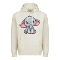 Oatmeal Heather elephant Premium Hoodie - texasbilliewilder