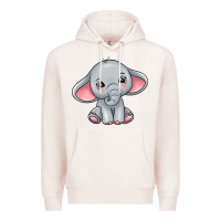 Pale Pink elephant Premium Hoodie - texasbilliewilder