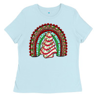Baby Blue little debbie tree cakes rainbow Ladies Tee - JahusDesignShop