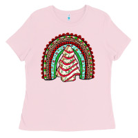 Bubblegum Pink little debbie tree cakes rainbow Ladies Tee - JahusDesignShop