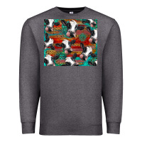 Charcoal Heather holstein cows with gemstone Premium Sweatshirt - BarkalooDesign