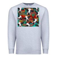 Heather Grey holstein cows with gemstone Premium Sweatshirt - BarkalooDesign