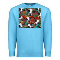 Ocean Blue holstein cows with gemstone Premium Sweatshirt - BarkalooDesign