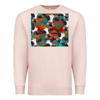 Pale Pink holstein cows with gemstone Premium Sweatshirt - BarkalooDesign