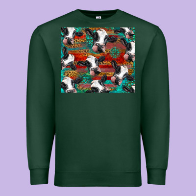 Holstein Cows With Gemstone Premium Sweatshirt Designed By Barkaloodesign