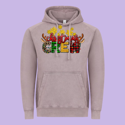 Christmas Crew Vintage Hoodie Designed By Adodesignshop