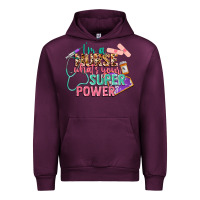 Mauve Wine I'm a Nurse what's your superpower Urban Hoodie - CowGirlArtShop