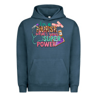 Pigment Midnight Navy I'm a Nurse what's your superpower Urban Hoodie - CowGirlArtShop
