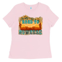 Bubblegum Pink road to nowhere tbw Ladies Tee - texasbilliewilder