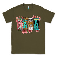Army Green license letters floral mama Classic Tee - Jasminsmagicworld