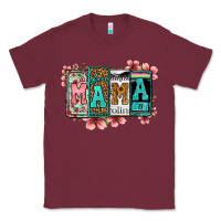 Burgundy license letters floral mama Classic Tee - Jasminsmagicworld