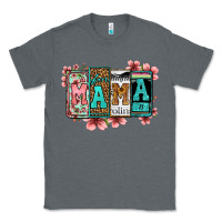 Charcoal Heather license letters floral mama Classic Tee - Jasminsmagicworld