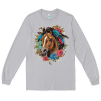 Moon Dust quarter horse floral Long Sleeve Tee - LillyAllenDesigns