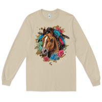 Mushroom quarter horse floral Long Sleeve Tee - LillyAllenDesigns