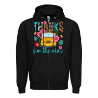 Black thanks for the ride Zipper Hoodie - NancyCooperArtShop