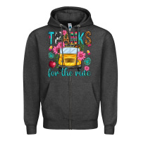 Charcoal Heather thanks for the ride Zipper Hoodie - NancyCooperArtShop