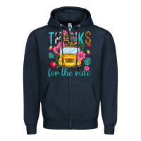 Navy thanks for the ride Zipper Hoodie - NancyCooperArtShop