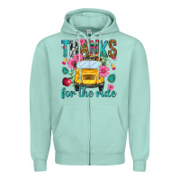 Seafoam thanks for the ride Zipper Hoodie - NancyCooperArtShop