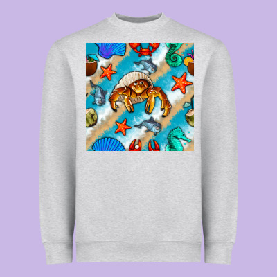 Sea Animals Heavyweight Sweatshirt Designed By Bundleandbundleshop