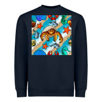 Navy sea animals Heavyweight Sweatshirt - BundleAndBundleShop