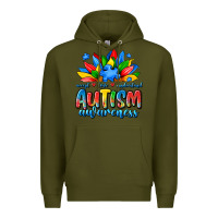 Army Green autism awareness accept love understand Premium Hoodie - JahusDesignShop