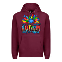 Burgundy autism awareness accept love understand Premium Hoodie - JahusDesignShop