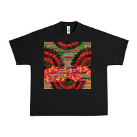 Black spanish hand fan seamless pattern Urban Heavy Tee - BundleAndBundleShop