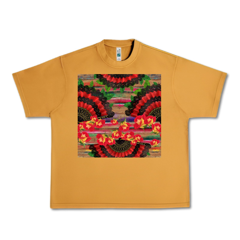 Spanish Hand Fan Seamless Pattern Urban Heavy Tee by BundleAndBundleShop | Teevron