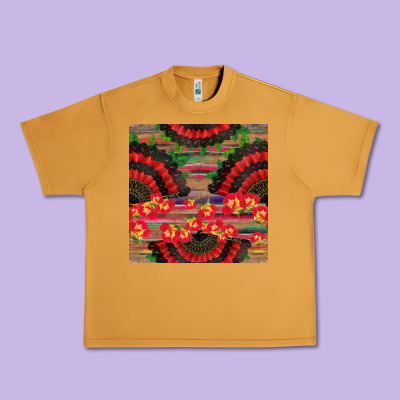 Spanish Hand Fan Seamless Pattern Urban Heavy Tee Designed By Bundleandbundleshop