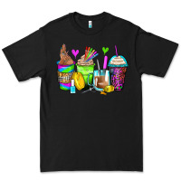 Black nail art coffee cups Premium Tee - Zillion Design Studio