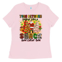 Bubblegum Pink torn between lookin' like a snack and eatin' one Ladies Tee - Zillion Design Studio