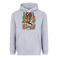 Heather Grey dead inside but jolly af Heavyweight Hoodie - BarkalooDesign