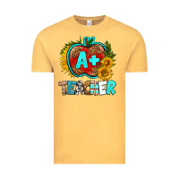 Vintage Mustard a+ teacher apple Vintage Tee - BundleAndBundleShop